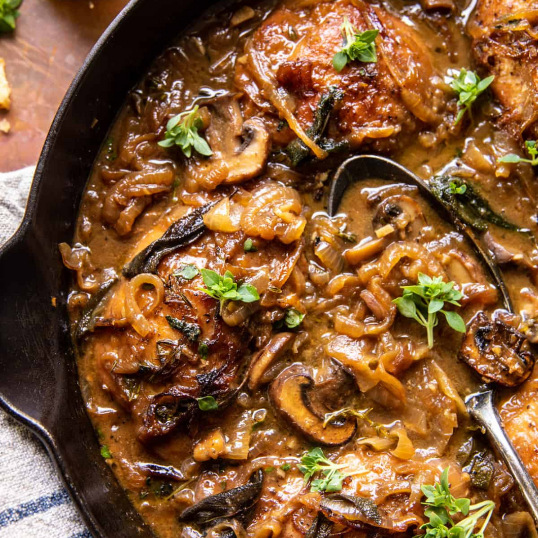 Meal Bundle -  Cider Braised Chicken thighs with Caramelized Onions.