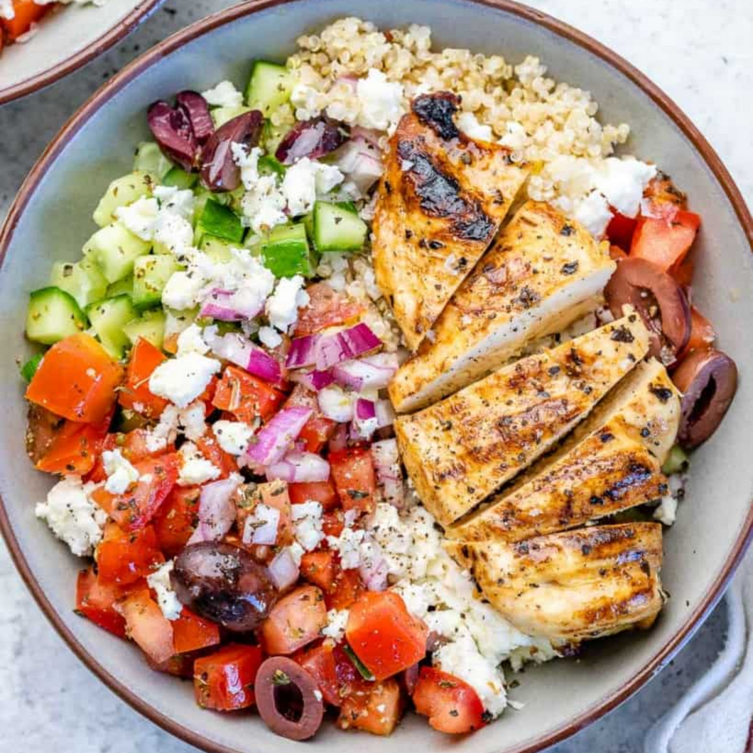 LUNCH BOWL -  Grilled Chicken Greek Salad Bowl