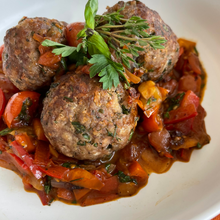 Load image into Gallery viewer, Meal Bundle - Mediterranean Meatballs with Feta, Tomato &amp; Pepper Sauce
