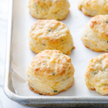 Load image into Gallery viewer, Cheddar and Chive Buttermilk Biscuits (Veg)
