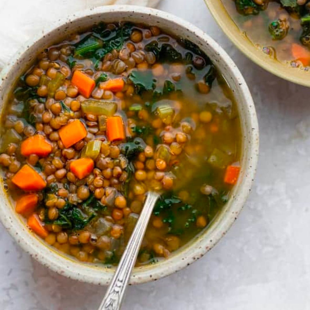 Vegan Lentil Soup with Kale (DF, GF, V)