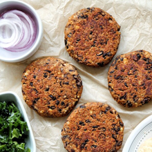 Load image into Gallery viewer, Meal Bundle -  Black Bean, Sweet Potato, Quinoa patties with Apple Chutney (GF, DF, V)
