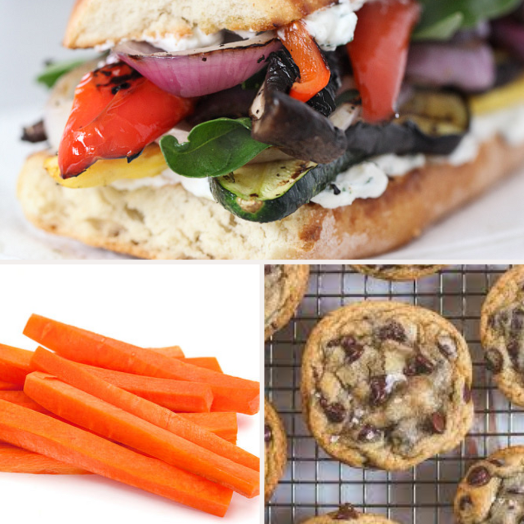 ADULT LUNCH BOX - Grilled Vegetable and Goat Cheese Sandwich
