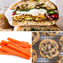 Load image into Gallery viewer, ADULT LUNCH BOX - Grilled Vegetables and Goat Cheese Sandwich
