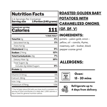 Load image into Gallery viewer, Roasted Golden Baby Potatoes with Caramelized Onions (DF, GF, V)
