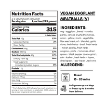 Load image into Gallery viewer, Meal Bundle -  Vegan Eggplant Meatballs (DF, V)
