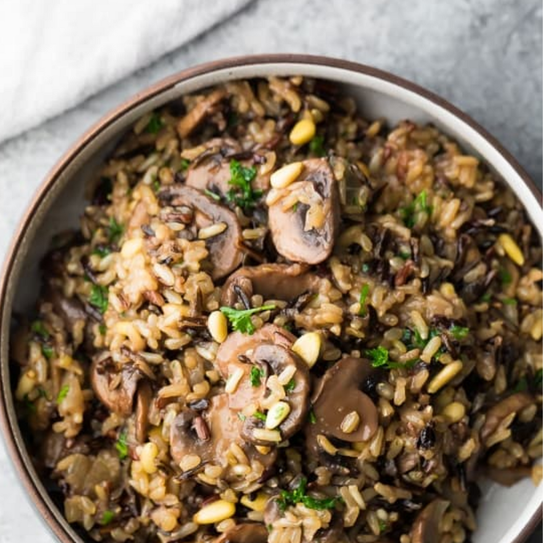Brown Rice and Mushroom Pilaf (GF, DF, V)