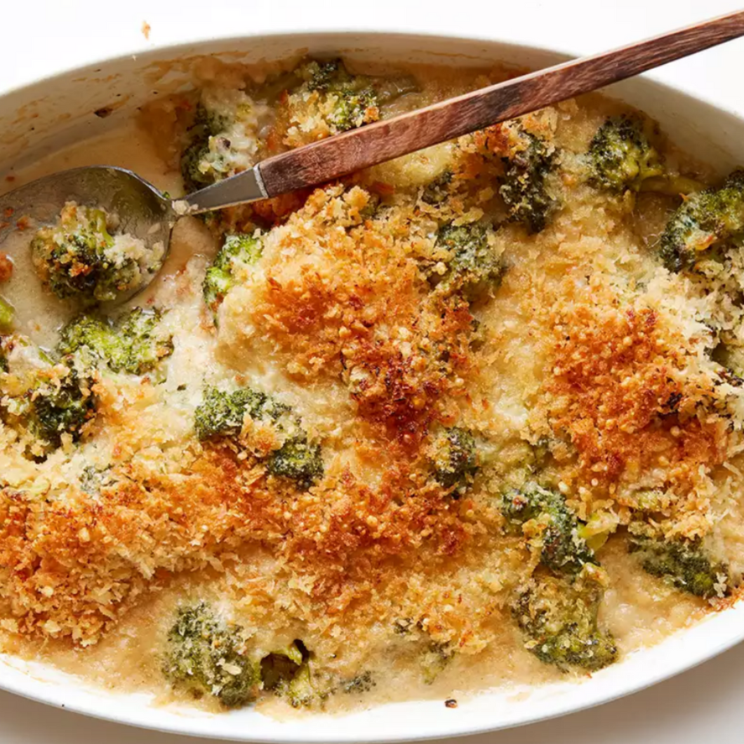 Cheesy Baked Broccoli (Veg)