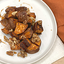 Load image into Gallery viewer, Roasted Sweet Potato with Toasted Walnuts, Cinnamon and Date Syrup (GF, DF, V)
